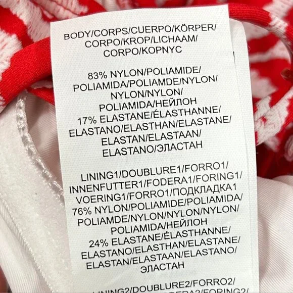 La Blanca NWT Orange White Tropical Floral One-Piece Swimsuit Size 6 - Picture 8 of 8